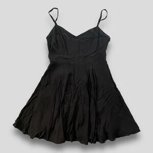 TALULA SPAGHETTI STRAP FIT FLARE LINED CLASSIC MINI DRESS BLACK MEDIUM 6